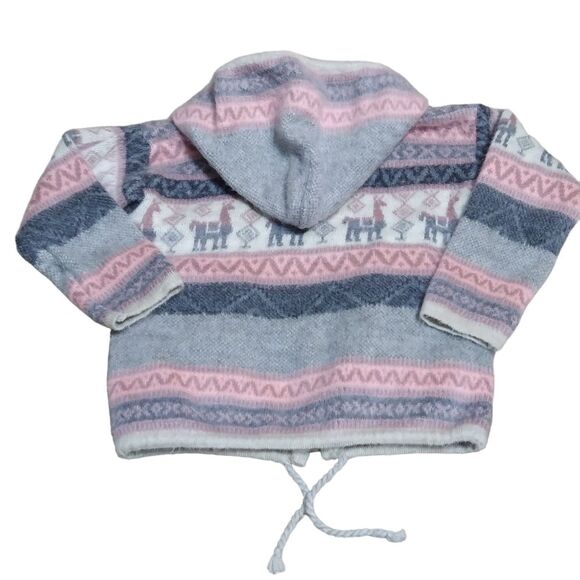 KURI ARTESANIAS Alpaca Wool Ecuador Sweater Hoodie - Picture 3 of 8